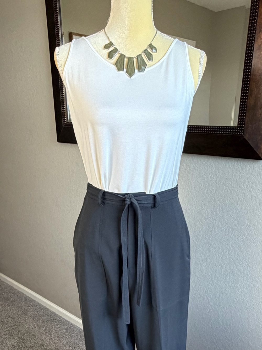 Eileen Fisher Tunic Tank Top Soft White Sz Small NWT Capsule Wardrobe Minimalist